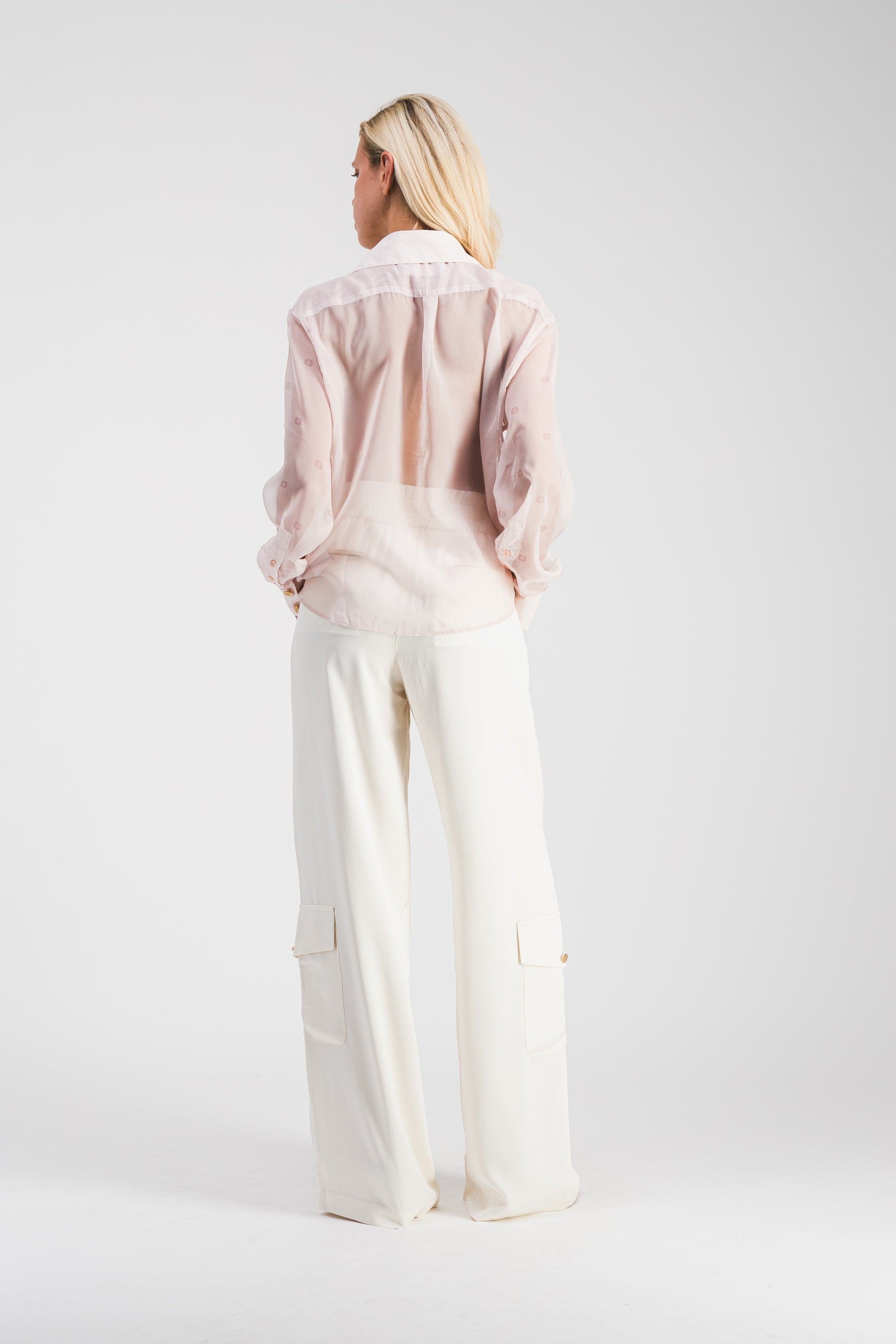 Chemise Transparente Rose Perle