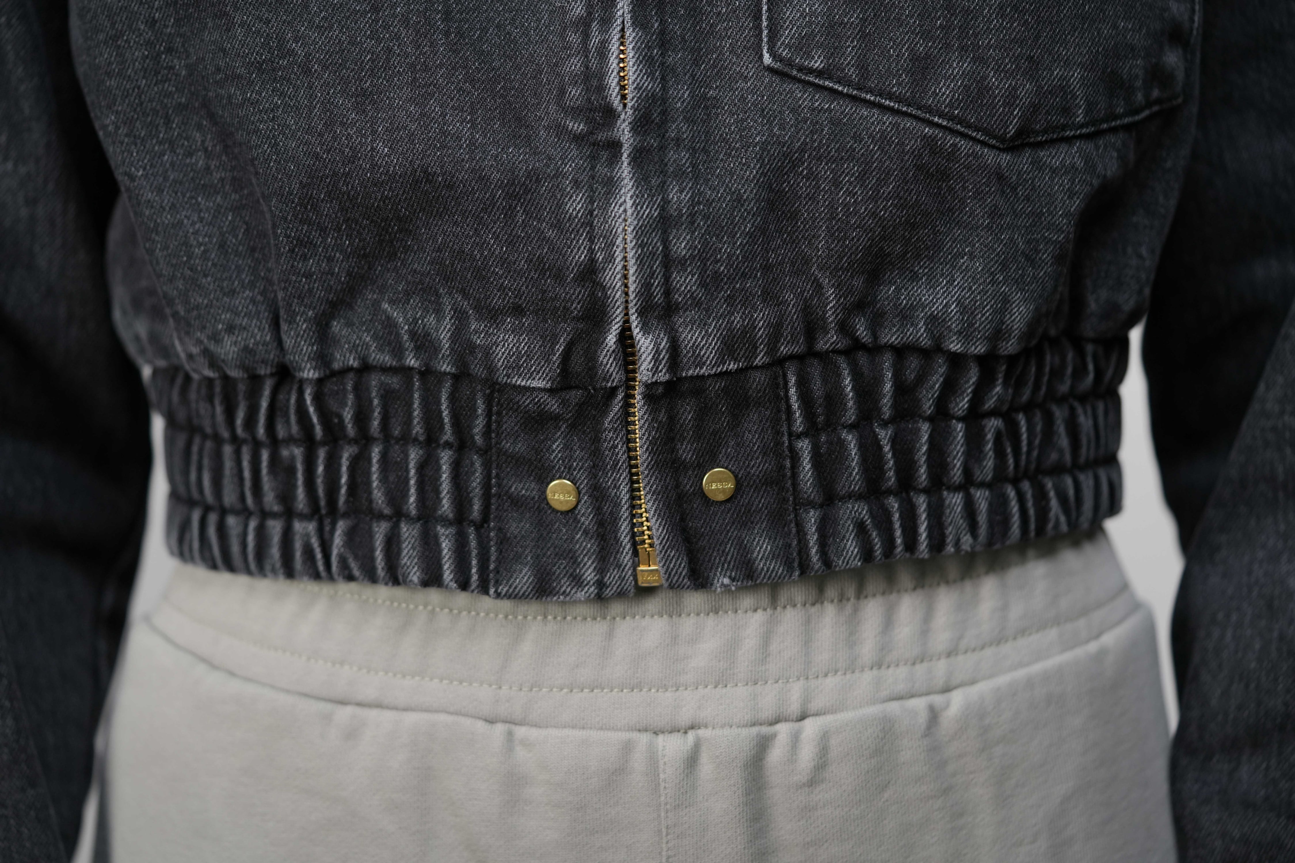 Bomber Denim Noir Obsidien