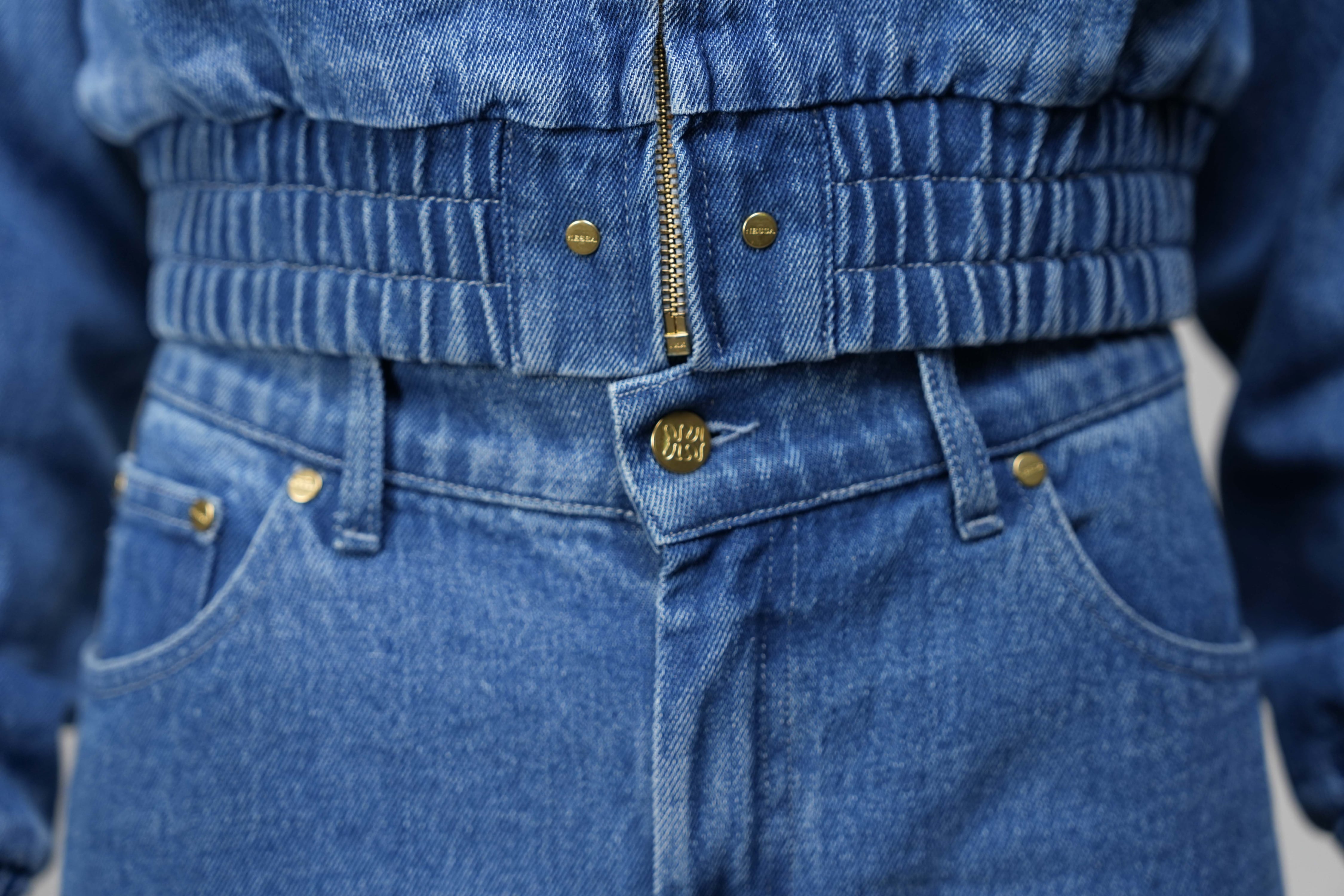 Bomber Denim Bleu Méditerranée