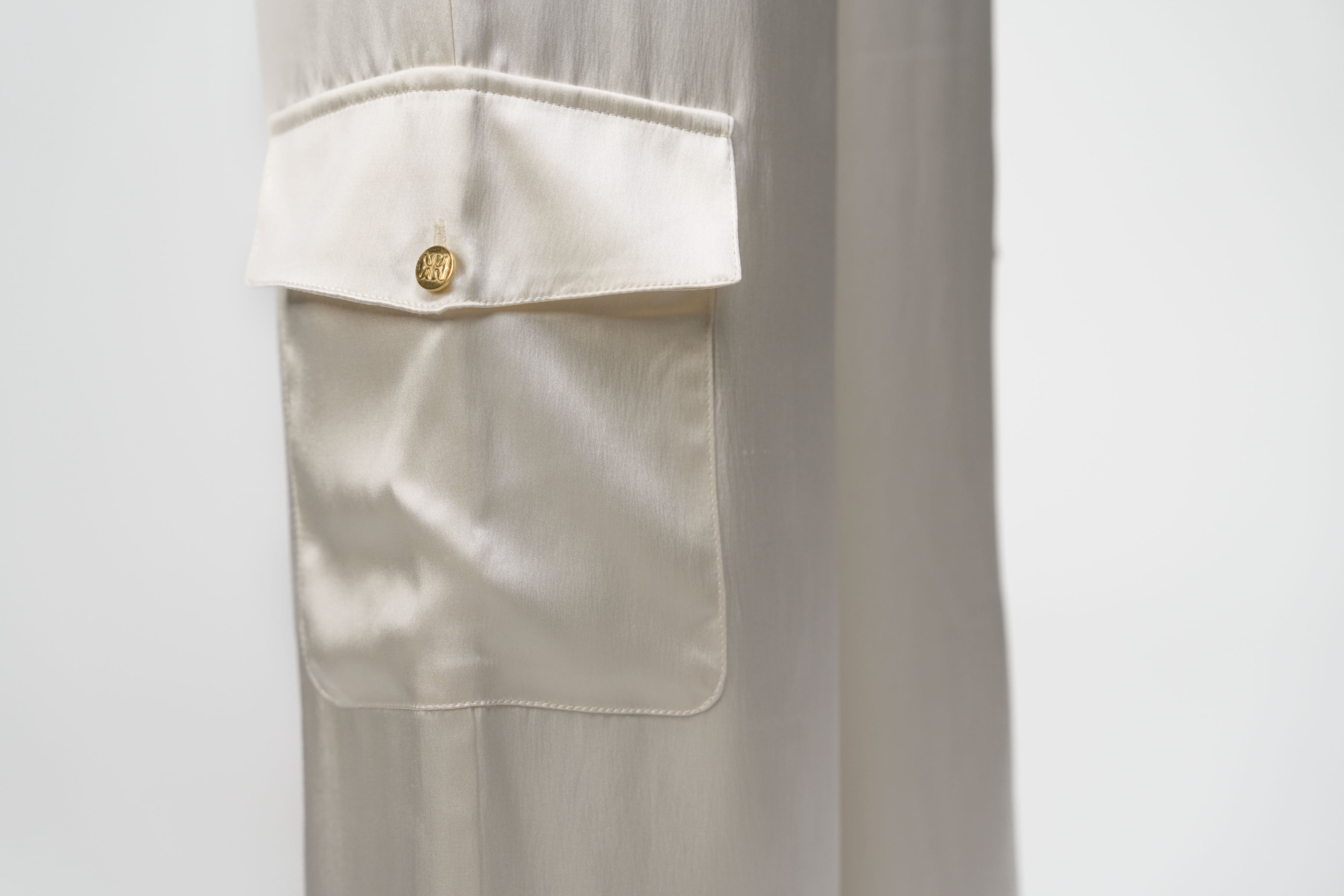 Pantalon Cargo Blanc Ivoire