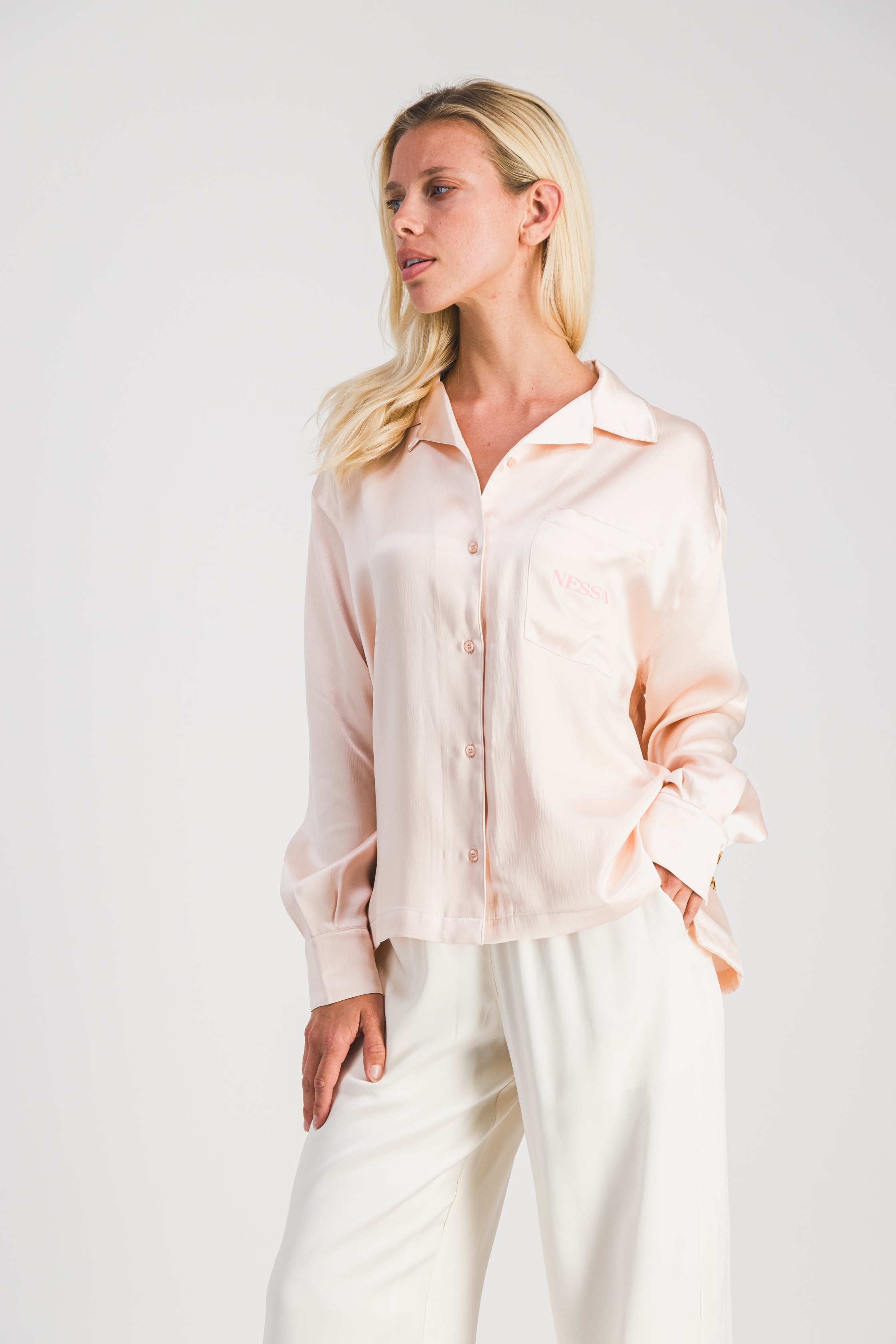 Chemise Pyjama Rose Perle